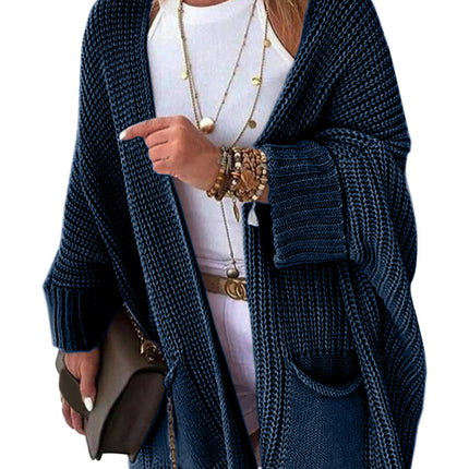Foreign Trade Cross-border Europe and America Amazon temu Factory Sweater Women's Knitted Clear Color Long Sleeve Cardigan Jacket Fashion Autumn and Winter