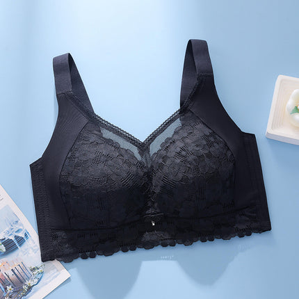 Big chest small push up ultra-thin chubby girl plus size bra breast collection underwear adjustable wireless full cup bra