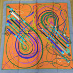 01 Orange Line / 90cm