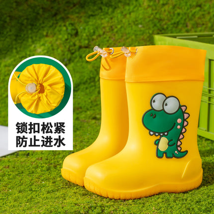 Children's rain boots boys primary school students 1-7 years old dinosaur water shoes baby non-slip children's cartoon rain boots for girls