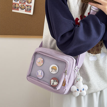 Japanese Girl Ins Transparent Pain Bag Snack Shoulder Crossbody Bag Women's All-match Casual Mobile Phone Small Bag