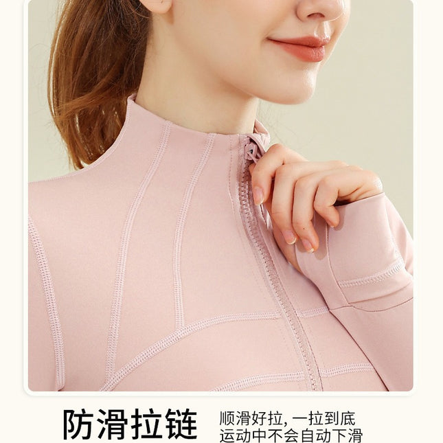 Classic DF Jacket Sports Jacket Women's Professional Training Advanced Sense Vertical Collar Yoga Suit Outer Wear Running Fitness Jacket