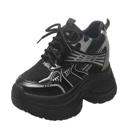 Dad Shoes for Women 2025 Spring and Summer New Fashion Mesh Shoes Casual Sports Shoes Versatile Thick Sole Inner Height Increasing Women's Shoes