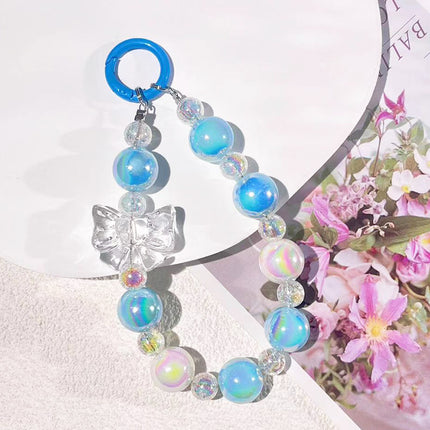 Colorful Shell Candy Color Wings Love Beaded Mobile Phone Chain Handbag Jewelry Hanging Key Chain