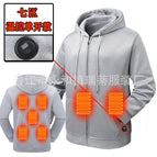Cardigan hooded seven zone gray / M
