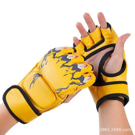 Boxing Supplies Half-Finger Boxing Gloves in Stock Wholesale Professional Boxing Gloves Fighting Sanda Fighting Sandbag Gloves