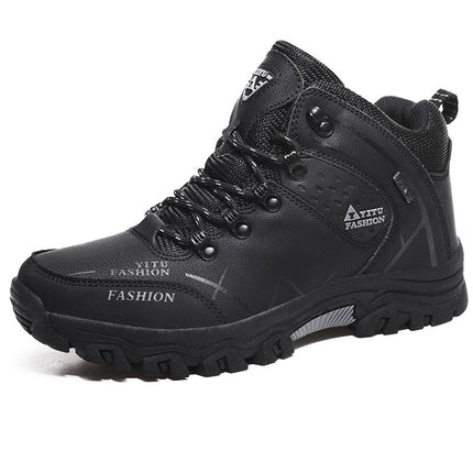 2024 cross-border all-match new high-top hiking shoes cross-country hiking cotton men's outdoor shoes extra large size sneaker