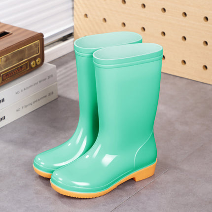 Wholesale Rain Boots Direct Supply for Women High-Top Pvc Rain Boots All-Season Rain Boots Cleaning Workshop Market Waterproof Boots Water Shoes