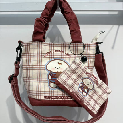 In-Stock New Small Cloth Bag Ins Cute Cartoon Women's Summer Cloth Bag Handbag Casual Tote Bag Upgrade