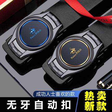 Paul Men's Belt Genuine Leather Trendy Simple Young People Automatic Buckle All-match Belt Business Casual Pure Cowhide Belt