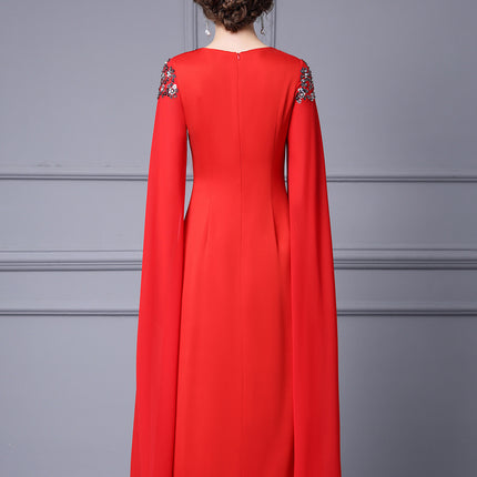 Elegant Goddess Style Evening Gown Long Dress with Light Luxury Handmade Sequins V-Neck Bodycon Dress 2026 Spring Collection