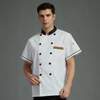 Short sleeve white top / M