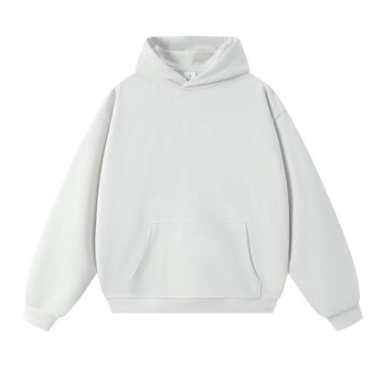Trendy Brand Heavyweight 400g Terry Crewneck Sweatshirt Couple Pullover Autumn and Winter Thickened Coat Solid Color Loose Unisex Top