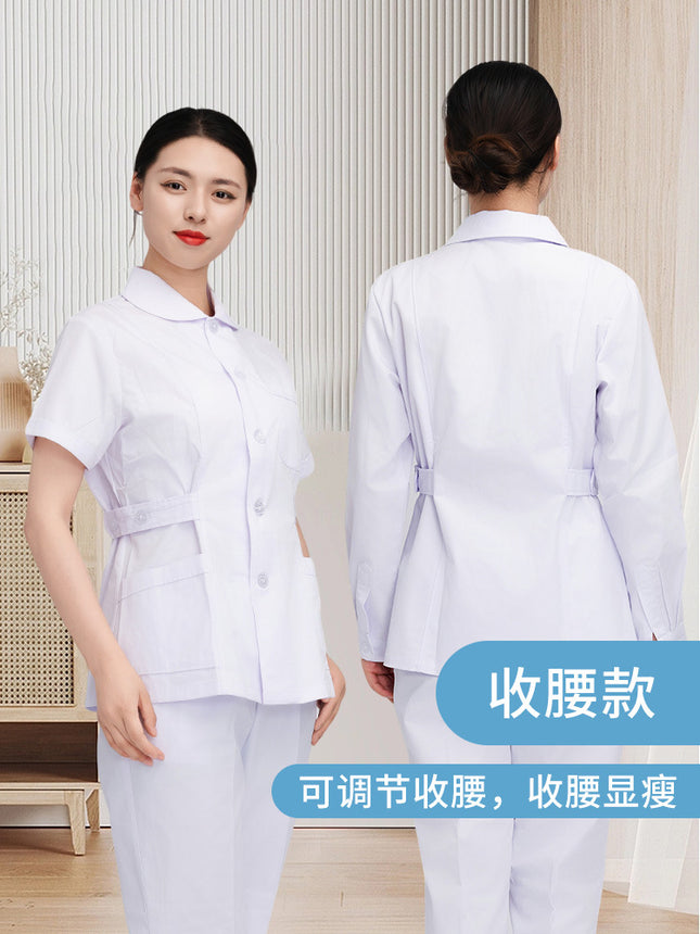 Women's Nurse Uniform Set, Spring and Autumn Long-Sleeved Hospital Beauty Salon Clinic Dental Nurse Uniform, Two-Piece Workwear