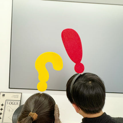 Creative headband arrow question mark symbol headband concert photo artifact fun funny headband conspicuous headband