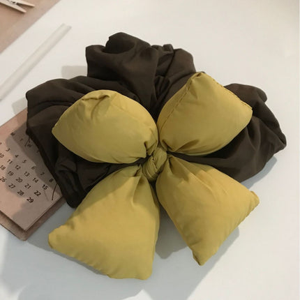 Chubby Cotton Bow Color Fluffy Large Intestine Hair Ring Cute Girl Sense Hair Rope New Style Hair Accessories for Women