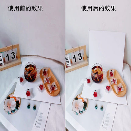 A4 Photography Cardboard Thickened Version Reflective Board Fill Light Board Background Product Photography Accessories Shooting Props Gradient