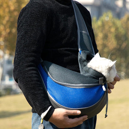 Cross-Border Pet Carrier Bag with Open Top, Breathable, Portable, Suitable for Cats and Dogs, Drawstring Mesh Single Shoulder Bag for Cats