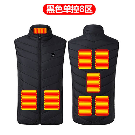 Cross-border Explosions Winter Heating Vest Three-gear Intelligent Adjustment USB Power Supply Cold-resistant Warm Heating Clothing for Men and Women
