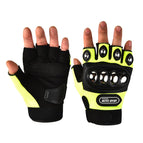 Stainless steel half finger green / One size fits all