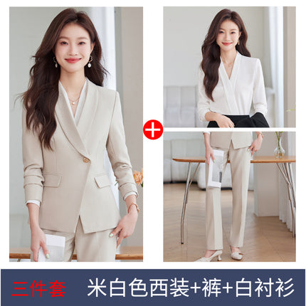 Suit suit Women's Autumn and Winter New Business Suit Jacket Medical Beauty Store Manager Broadcasting Workplace Interview Teacher's Tooling