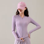 Sun protection clothing purple / S (refer to bust size waist size when choosing size)