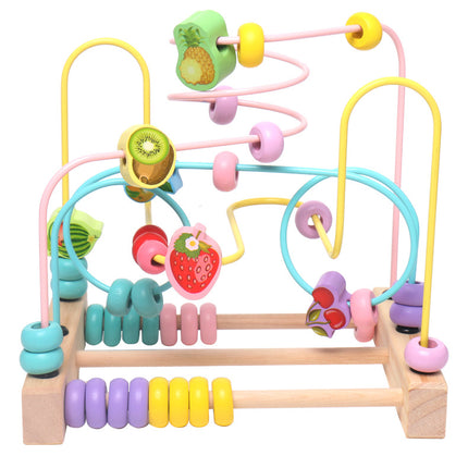 Baby Children's Beads Beads Benefit Intelligence Building Blocks Toy Early Education Multifunctional Boys and Girls 0 Baby 1-2-3 Years Old and a Half