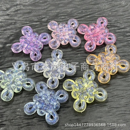 Acrylic Fine Flash Mermaid Ji Luminous Chinese Knot Hanging Beads DIY Jewelry Mobile Phone Chain Car Hanging Handmade Material Accessories