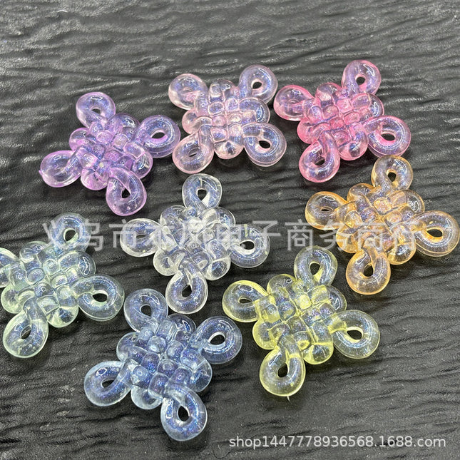 Acrylic Fine Flash Mermaid Ji Luminous Chinese Knot Hanging Beads DIY Jewelry Mobile Phone Chain Car Hanging Handmade Material Accessories