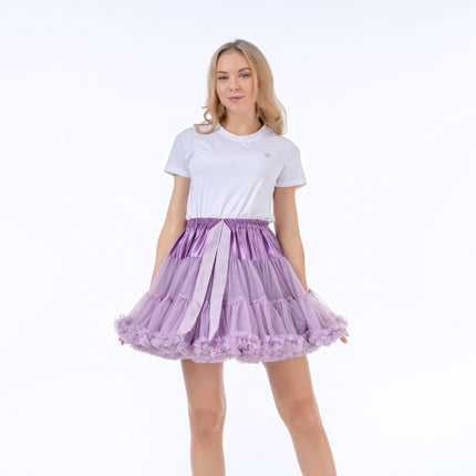 Adult Petticoat Daily Style Ultra-Puffy Nylon Lolita Cloud Petticoat Seamless Marshmallow Violent Puffy Skirt