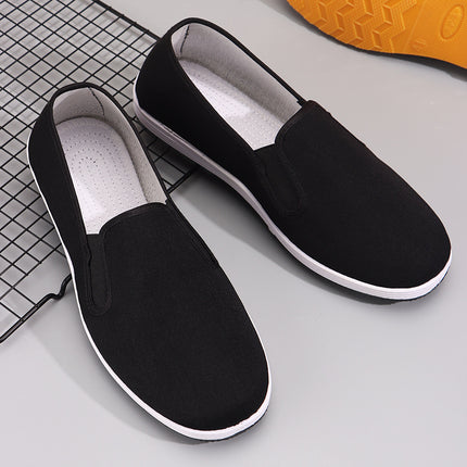 Wholesale old Beijing cloth shoes men's non-slip wear-resistant a generation of middle-aged and elderly light breathable stall work black cloth shoes