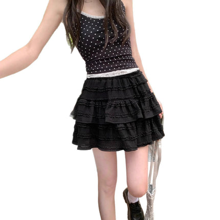 Real Shot of Ballet Style Sweet Cake Skirt for Women 2025 Summer and Autum New Fluffy Versatile Anti-Exposure Short Skirt Spring