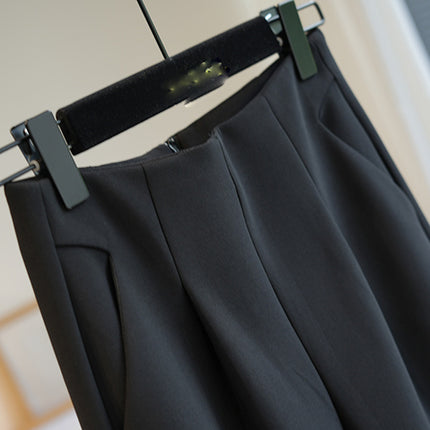 High-grade Straight Pipe Pants Loose Slimming Casual Suit Pants Women's Cropped Harem Pants