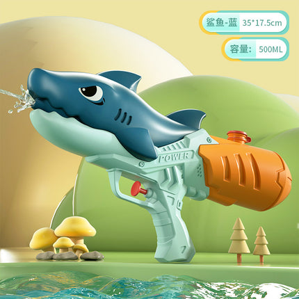 New children's water gun toy Net red double nozzle water gun pony dinosaur duck shark pull-out water gun