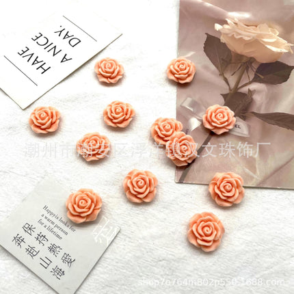 Baroque French Flocking Velvet Resin Camellia Rose diy Accessories Mobile Phone Case Shake Voice Live Supply