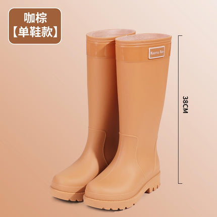 New Fashionable Women's Shoes, Extra High Women's Outer Wear Rainforest Hiking Wading Shoes, Heightening Waterproof Women's Water Shoes, Rubber Shoes and Overshoes