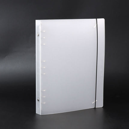 PP frosted translucent band binder B5 9 hole loose-leaf book hand book thickened case office folder