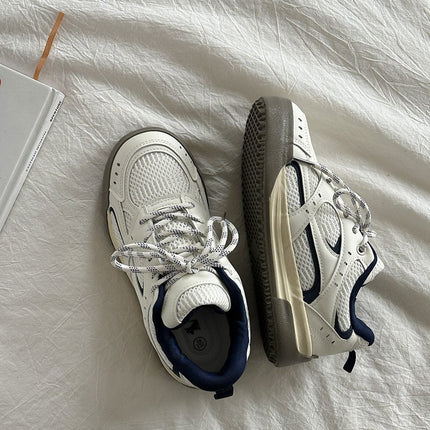 Lu Sanfan Breathable Mesh Sports Casual Shoes Women's Thick-Soled Student Versatile Super Hot Board Shoes 2025 New Shoes