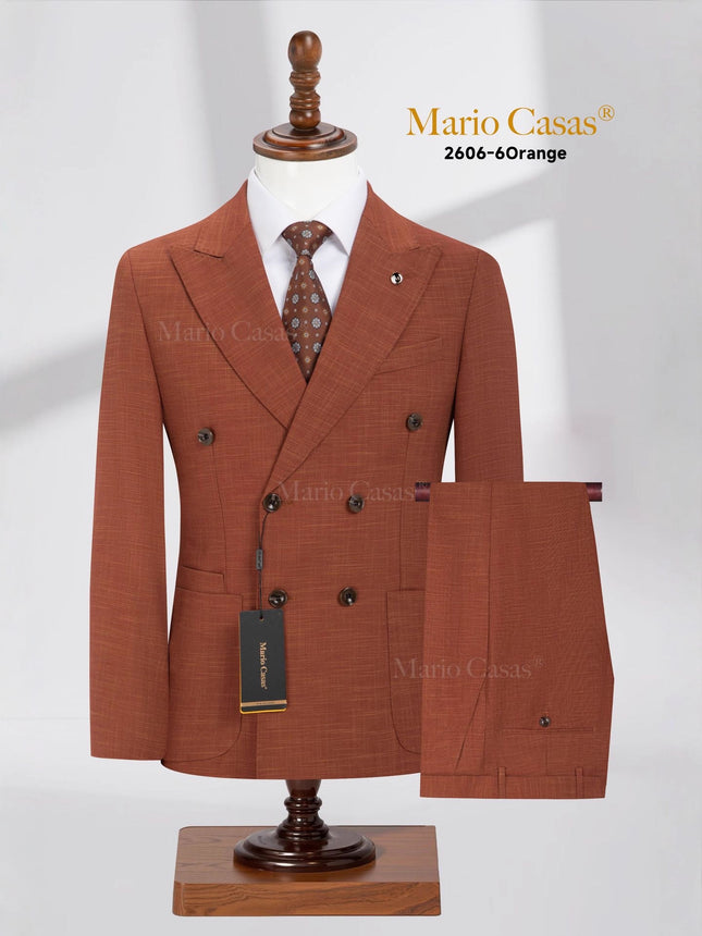 Man Suit Cross-Border Foreign Trade Men's Solid Color Wedding Casual Host Suit 2-Piece Set 2Pcs