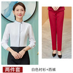 Shirt Women's White Wine Red Pants / S