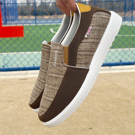 Men's Shoes Autumn Breathable Old Beijing Cloth Shoes Men's Casual Lazy One-Step Low-Top Canvas Shoes All-Match Board Shoes