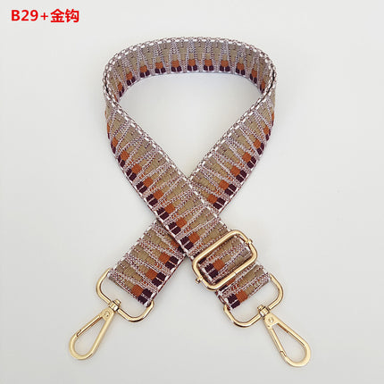 New Shoulder Strap Accessories Woven Strap for Women's Bags Wide Shoulder Strap Single Shoulder Crossbody Extended Strap Adjustable Bag Strap Embroidery Color Contrast