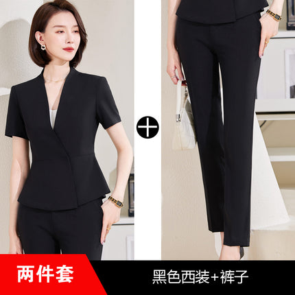Formal wear women's business wear suit suit skirt business reception sales department work clothes Hotel hotel front desk work clothes