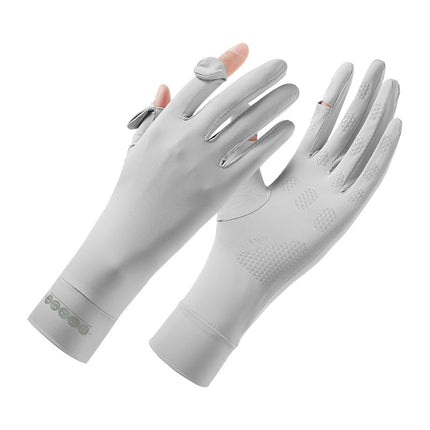 Upf50+ Extended Sun Protection Gloves for Women, Thin, Breathable, Cool, Quick-Drying, Touch-Screen Outdoor Cycling Gloves, Uv Protection