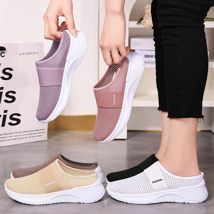 Women's Shoes, Casual Shoes, Summer Cross-Border Comfortable and Breathable Sandals, Lightweight Slip-On Slippers, Thick-Soled Versatile Shoes for Women