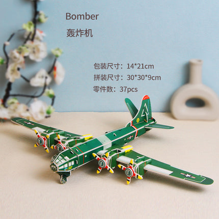 Paper 3D Stereo Puzzle Education School Model DIY Handmade Kidsren's Educational Toys Girls Kindergarten Wholesale