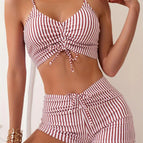 red and white stripes / S