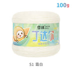 3 shares*s1 # *frost white*100g* 456m *8% wool 73% acrylic 19% nylon