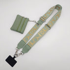 Matcha green d shoulder strap silver hook + coin purse + spacer