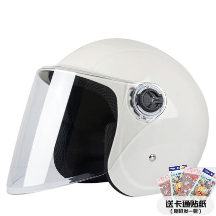3C Certified Kidsren's Helmet Electric Car Boys and Girls All-Season Autumn and Winter Safety Helmet Windproof and Warm Half Helmet